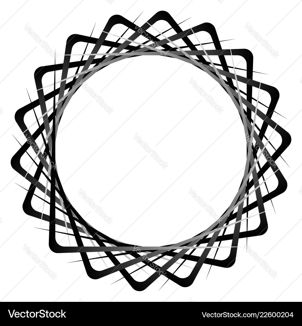 Abstract circular rotating element monochrome Abstract circular rotating element monochrome Vector Image