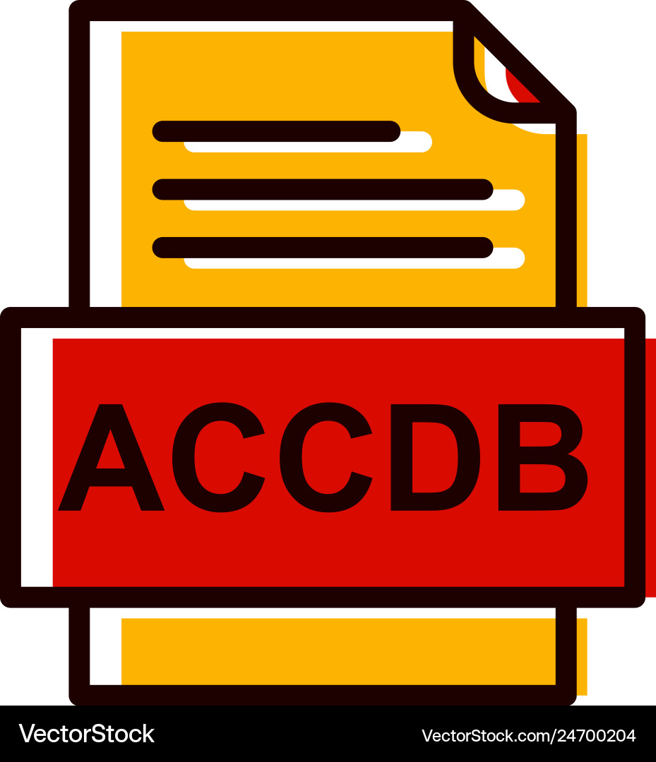 Accdb file document icon Vector Image