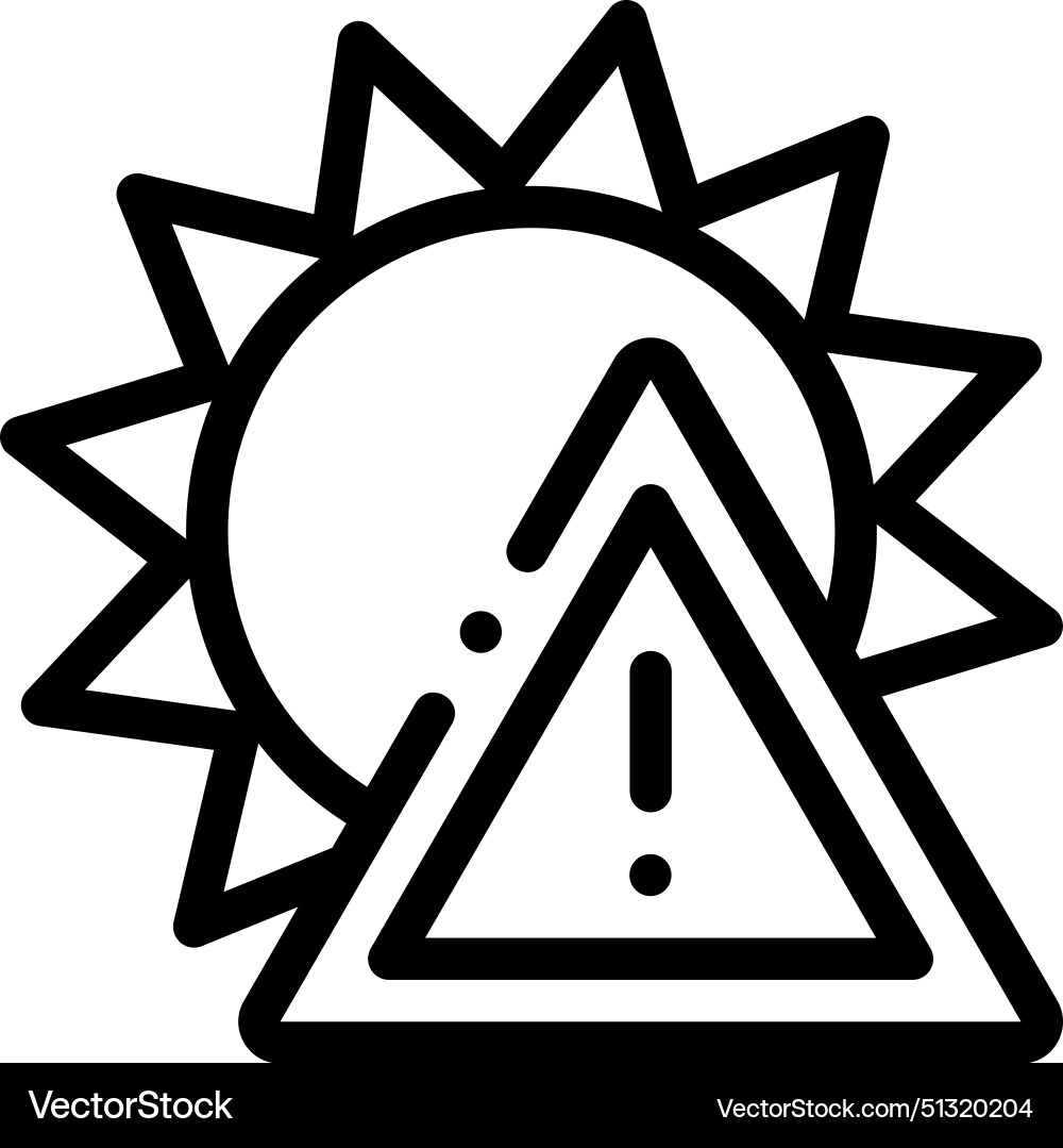 Alert icon thin linear style design isolated Vector Image