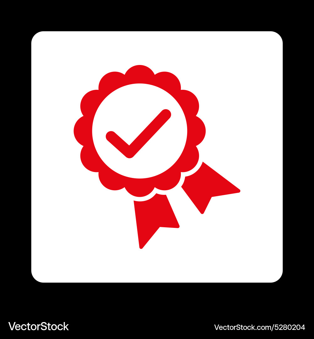 Approved icon from award buttons overcolor set Vector Image