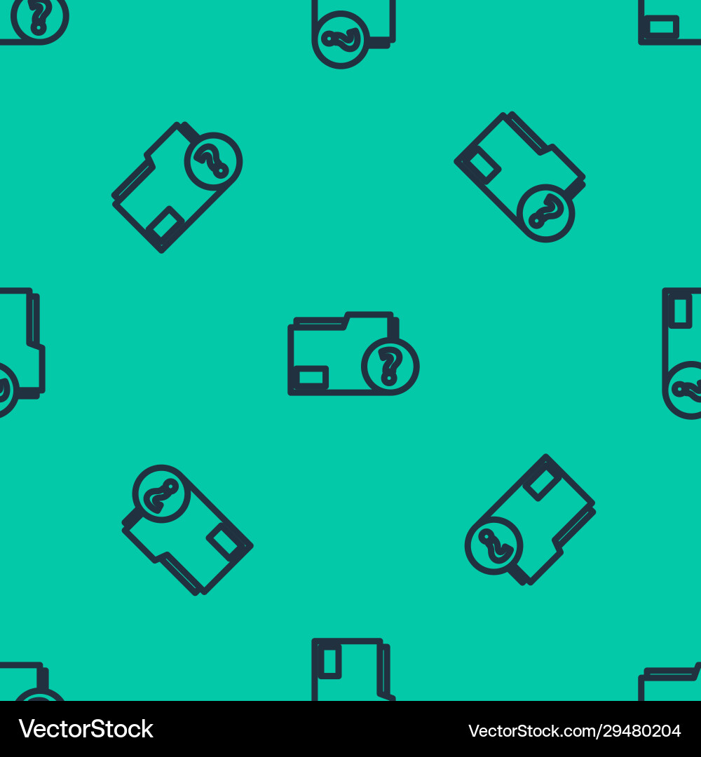 Blue line unknown document folder icon isolated Blue line unknown document folder icon isolated vector image