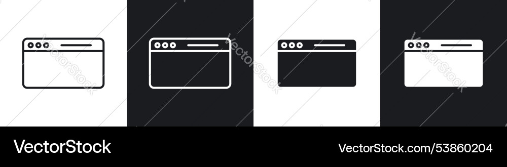 Browser window icon set Vector Image