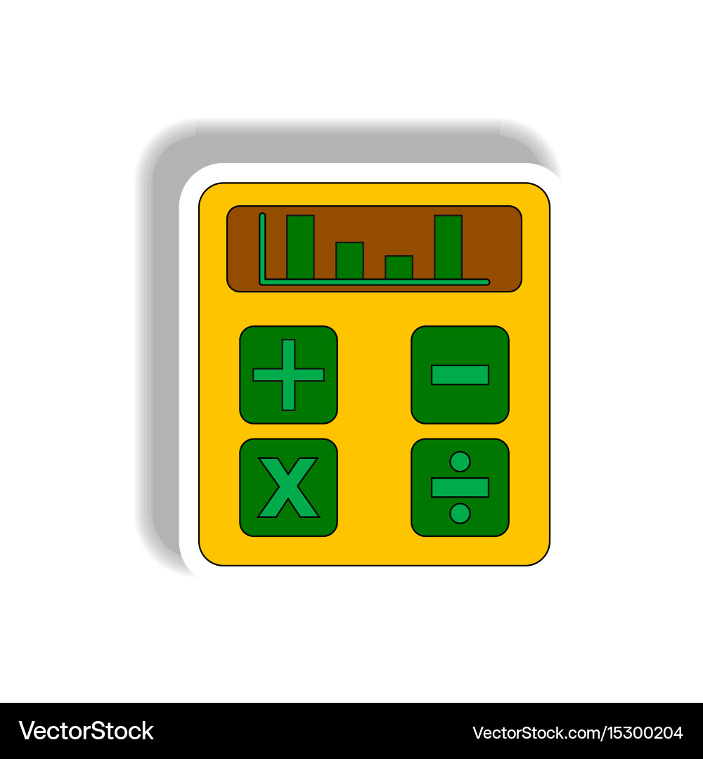 Column graph on display vector image