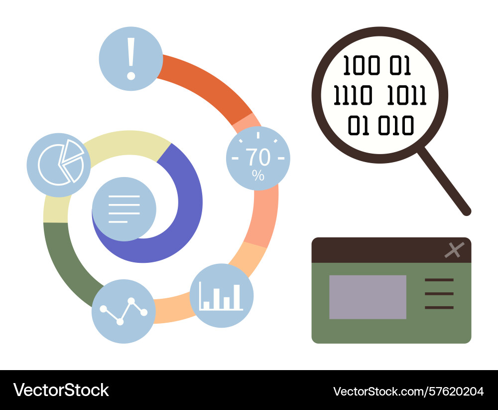 Data analysis concepts with graphs metrics Data analysis concepts with graphs metrics vector image