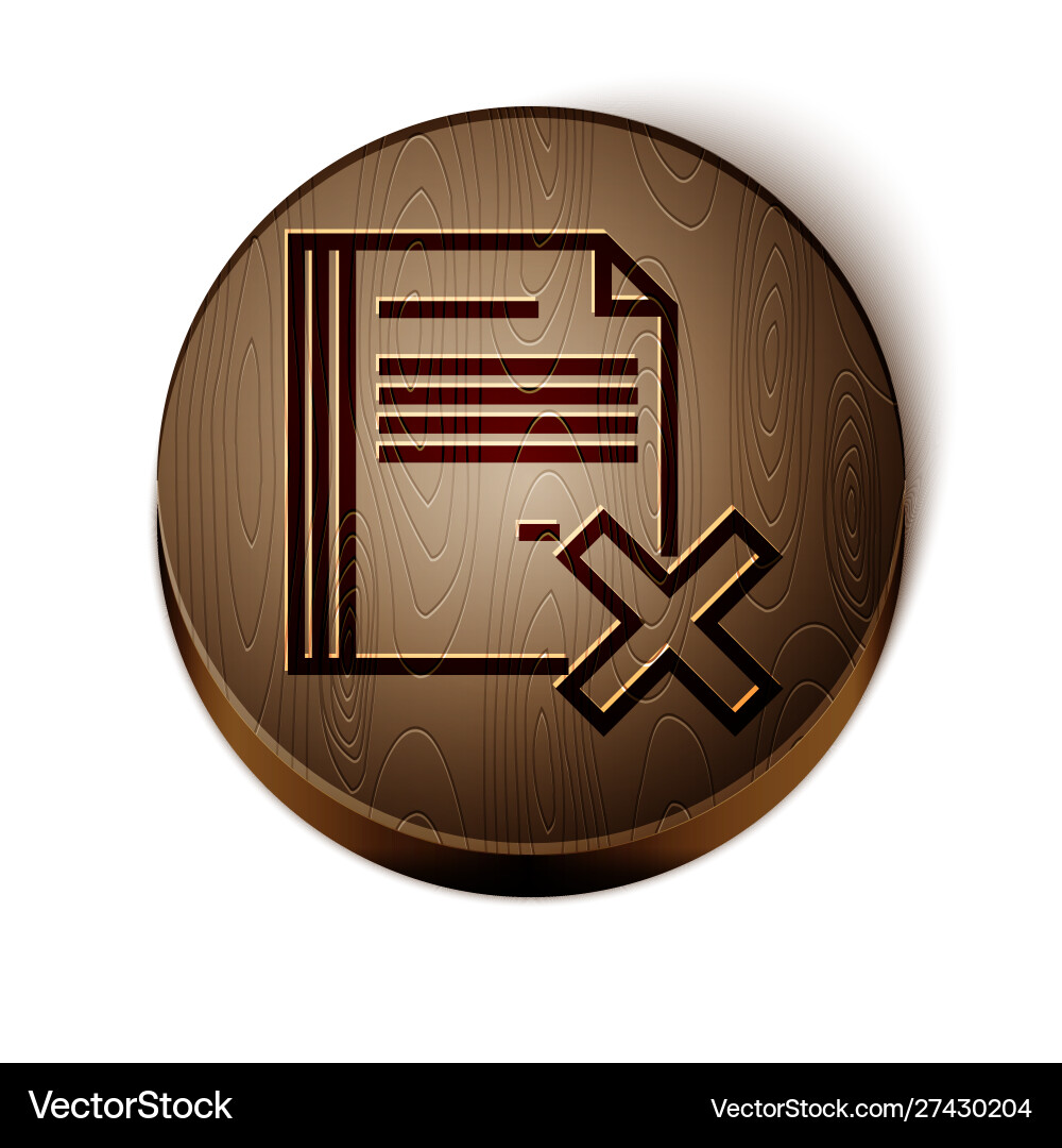 Delete File Icon - Cross Symbol Vector Image