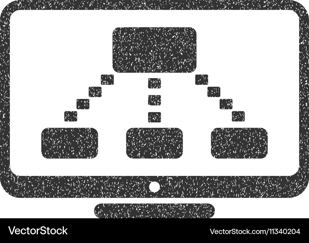 Hierarchy monitoring grainy texture icon vector image
