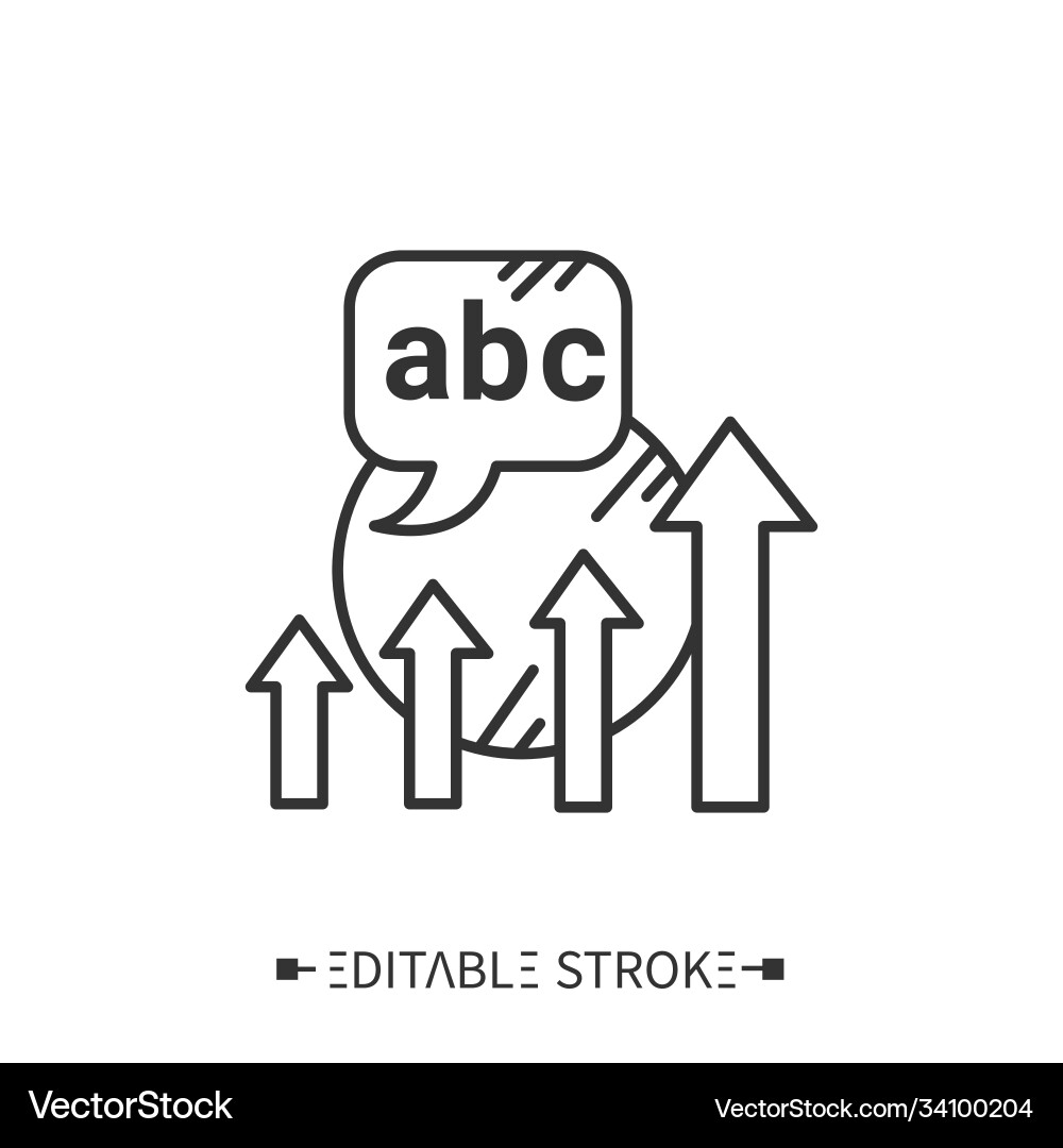 Language level editable Language level editable vector image