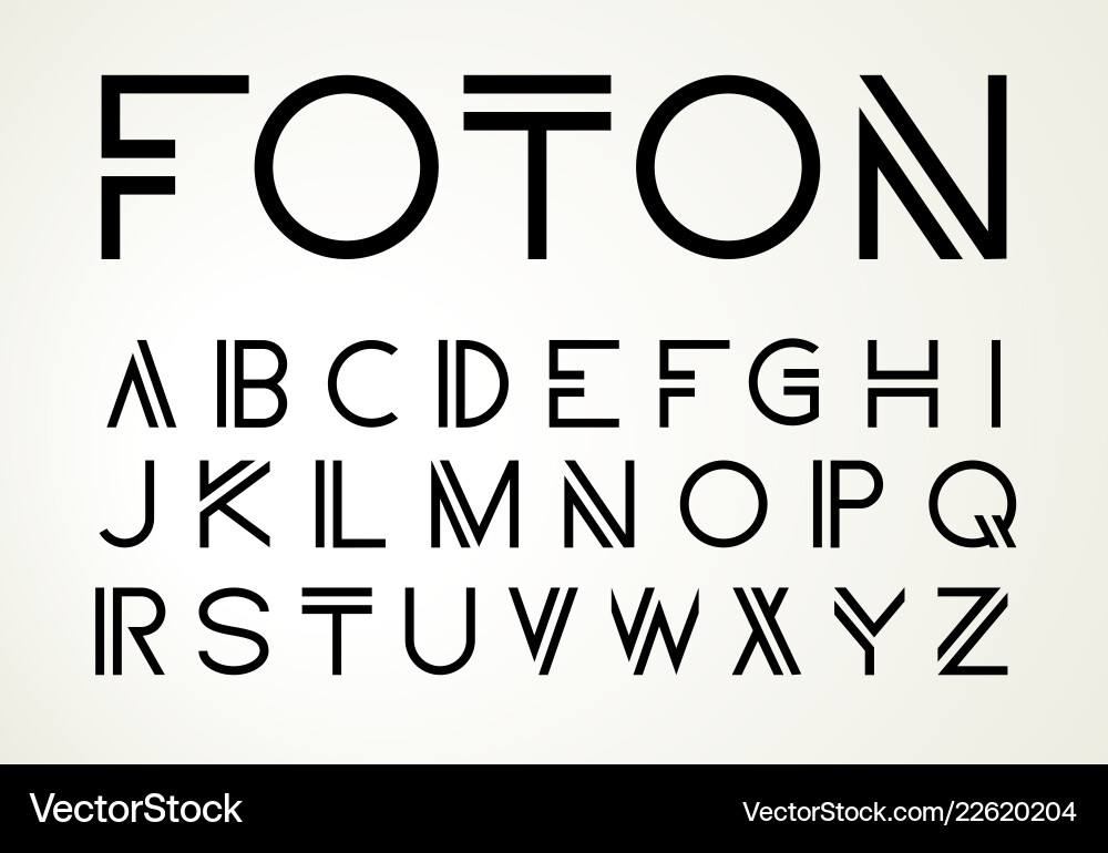 Modern Abstract Font Collection vector image