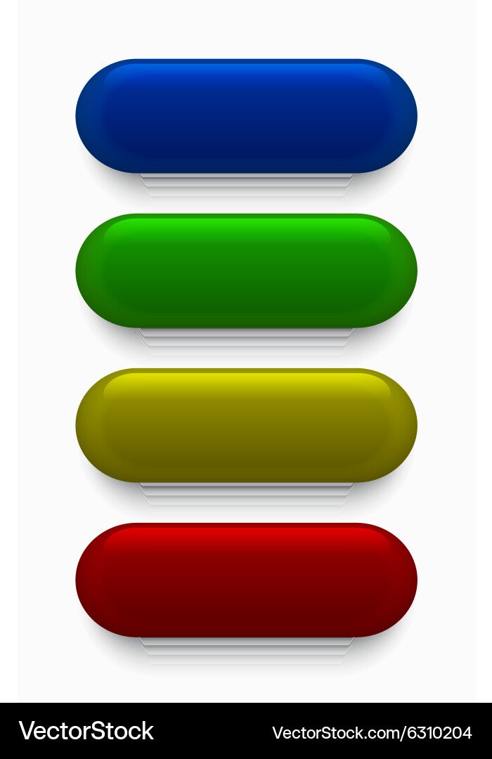 Modern colorful web buttons set Vector Image