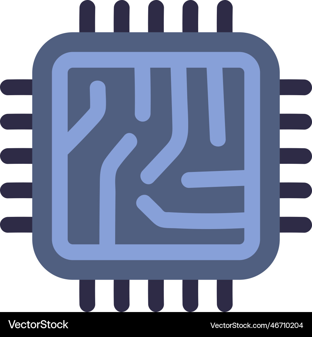 Nano computer microchip as future technology Nano computer microchip as future technology vector image