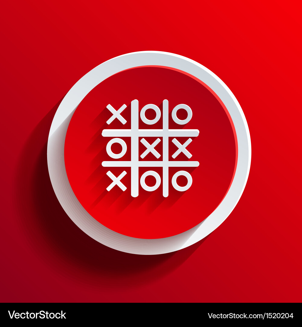 Red Circle Game Icon Vector Image