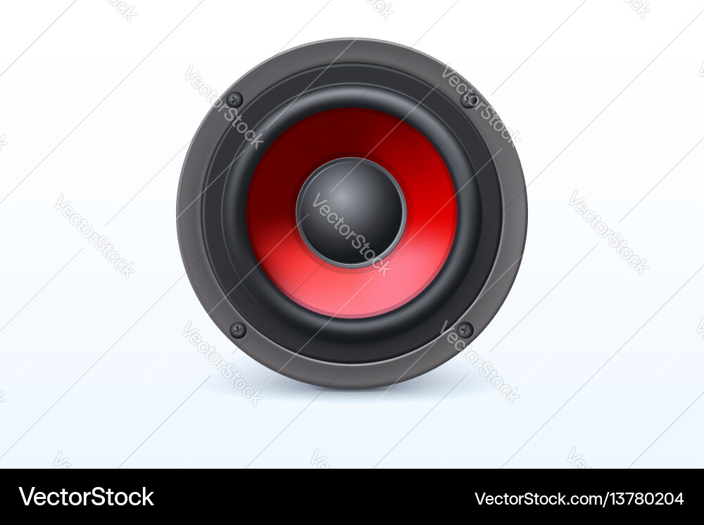 Red Speaker with Diffuser vector image