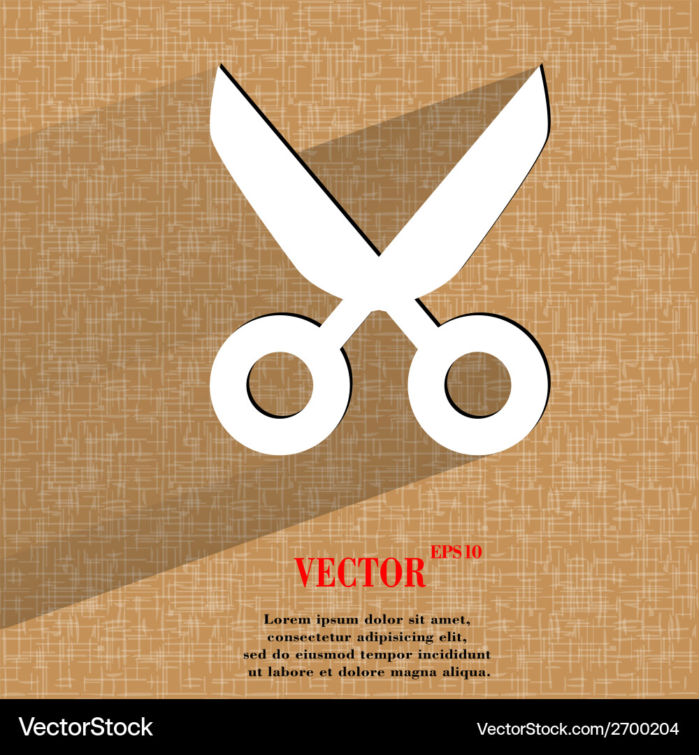 Scissors flat modern web design vector image