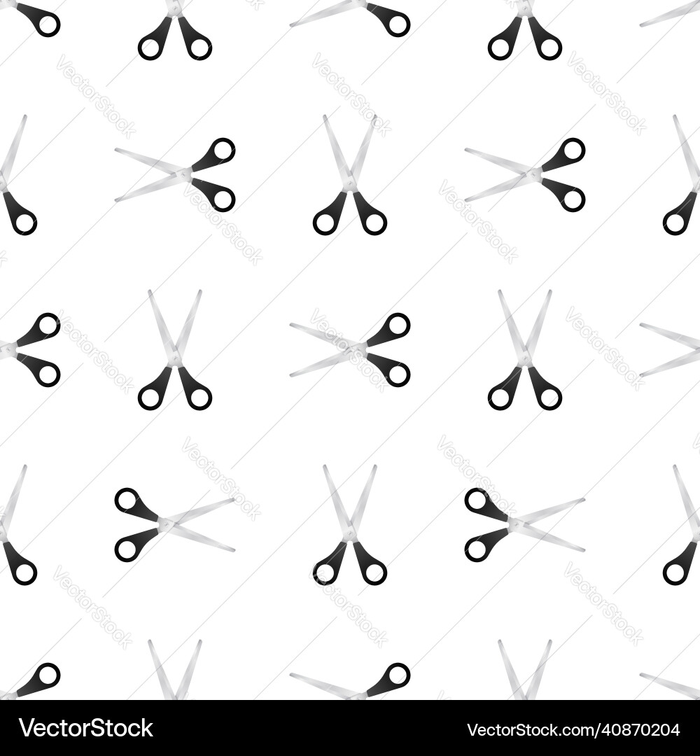 Scissors Pattern - White Background vector image