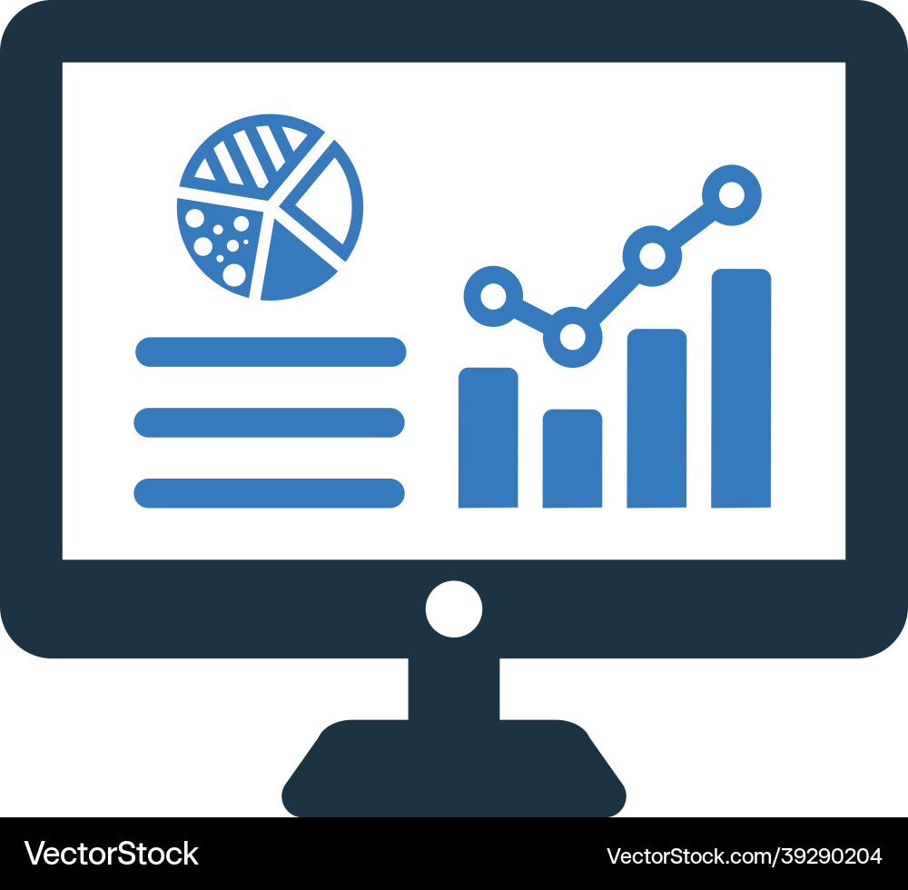 Statistics analytics icon graphics Statistics analytics icon graphics vector image