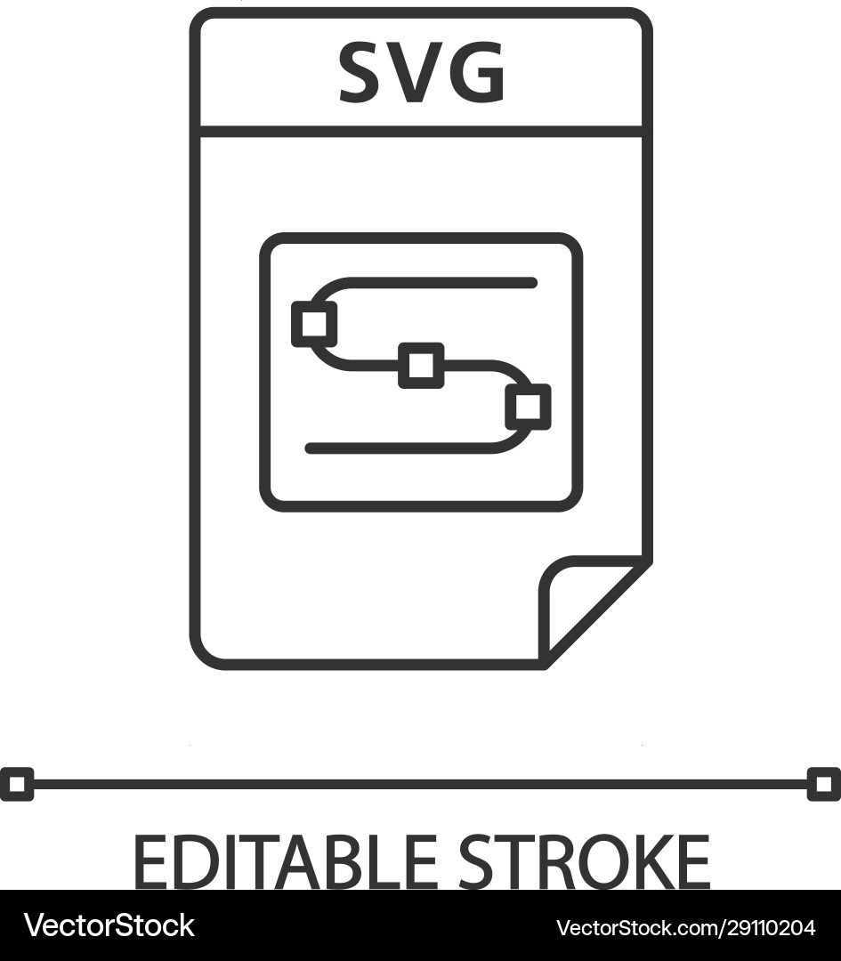 Svg file linear icon Svg file linear icon vector image