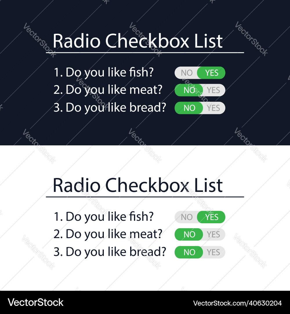 User survey form radio sheet is an html element User survey form radio sheet is an html element vector image