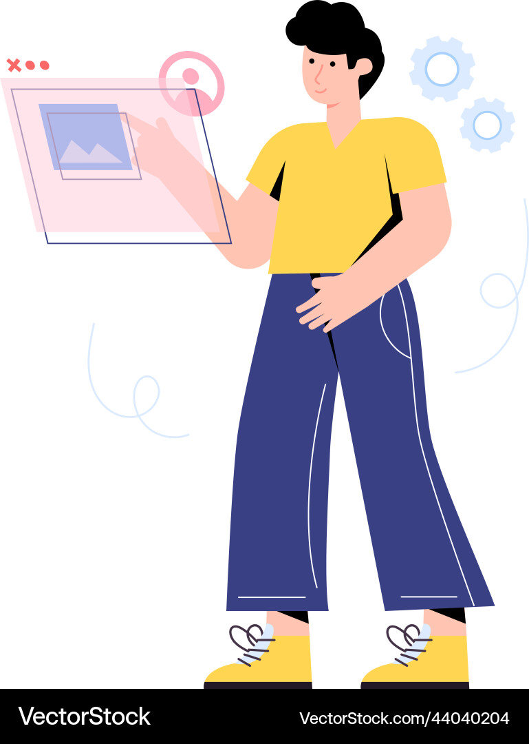 Web development in flat style Vector Image