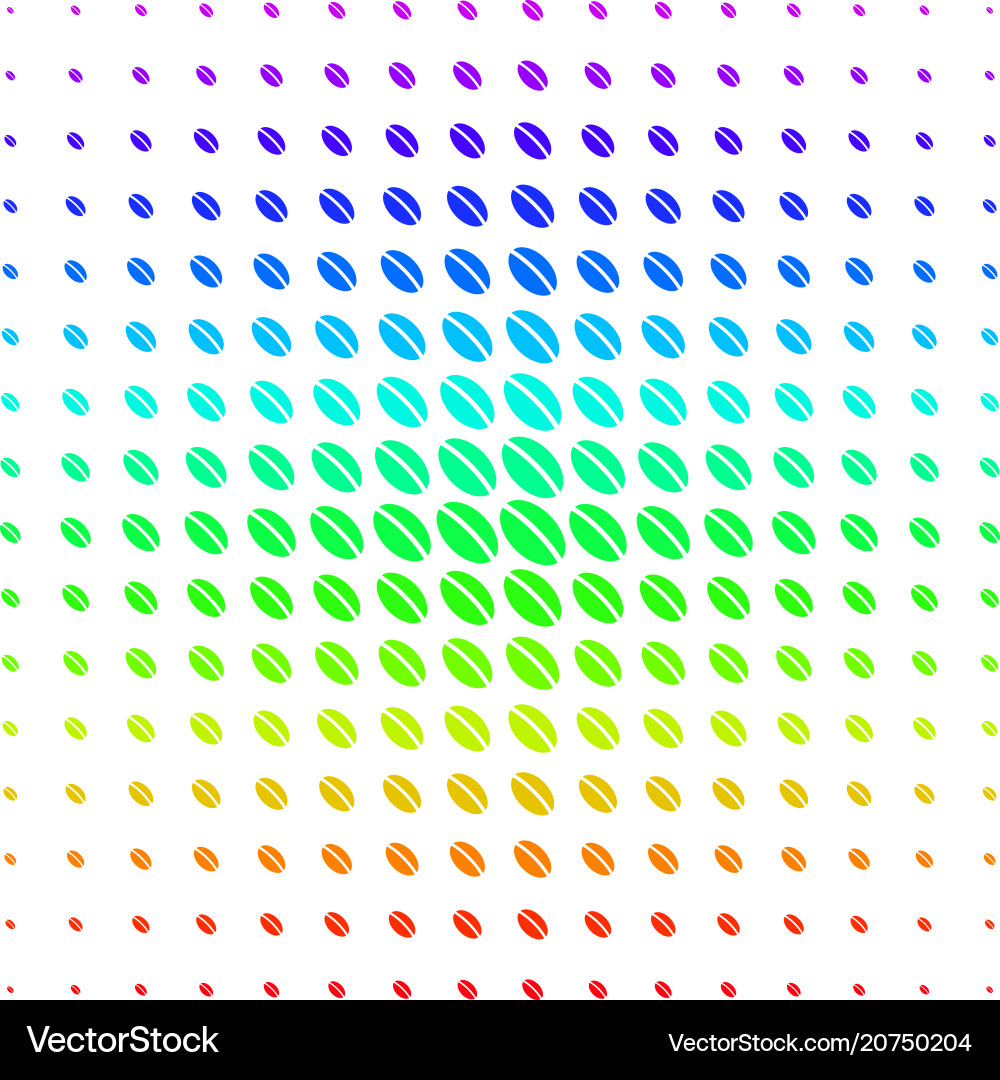 Wheat seed shape halftone spectral pattern vector image