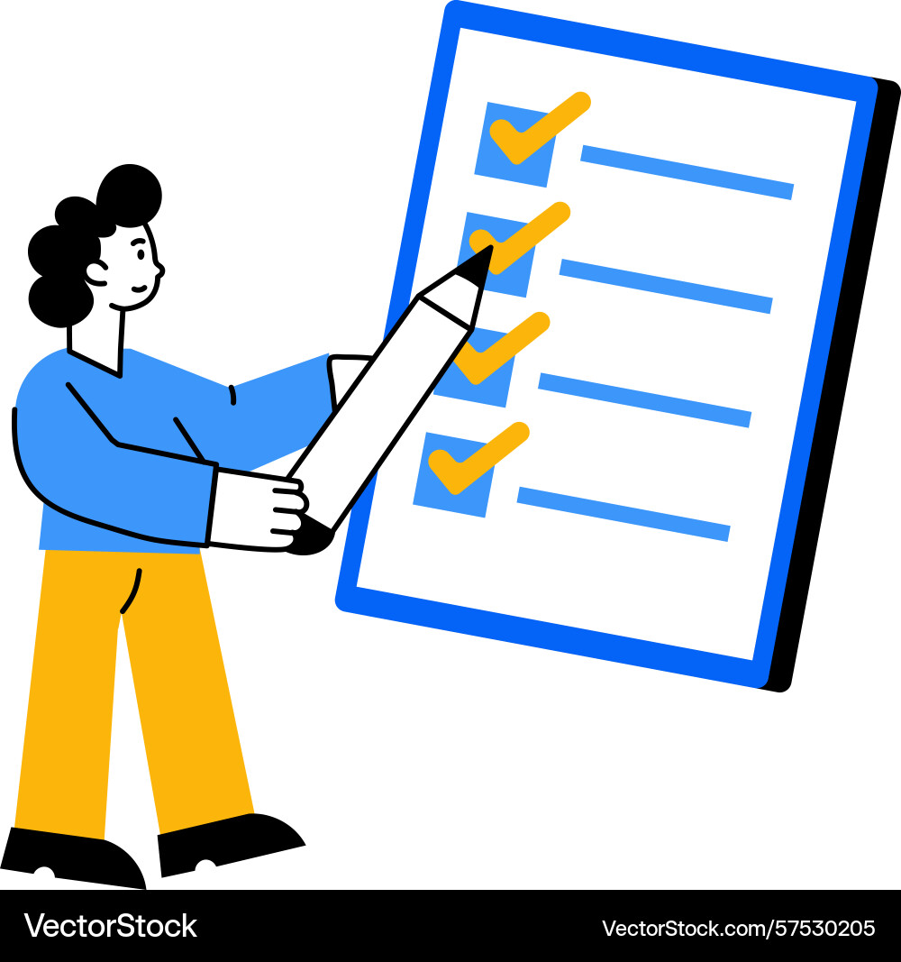 A flat style showing character mark vector image
