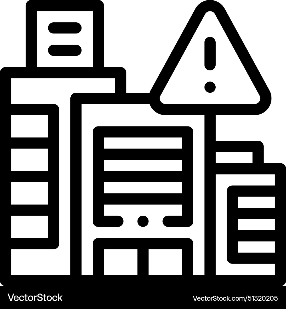 Alert icon thin linear style design isolated Alert icon thin linear style design isolated vector image