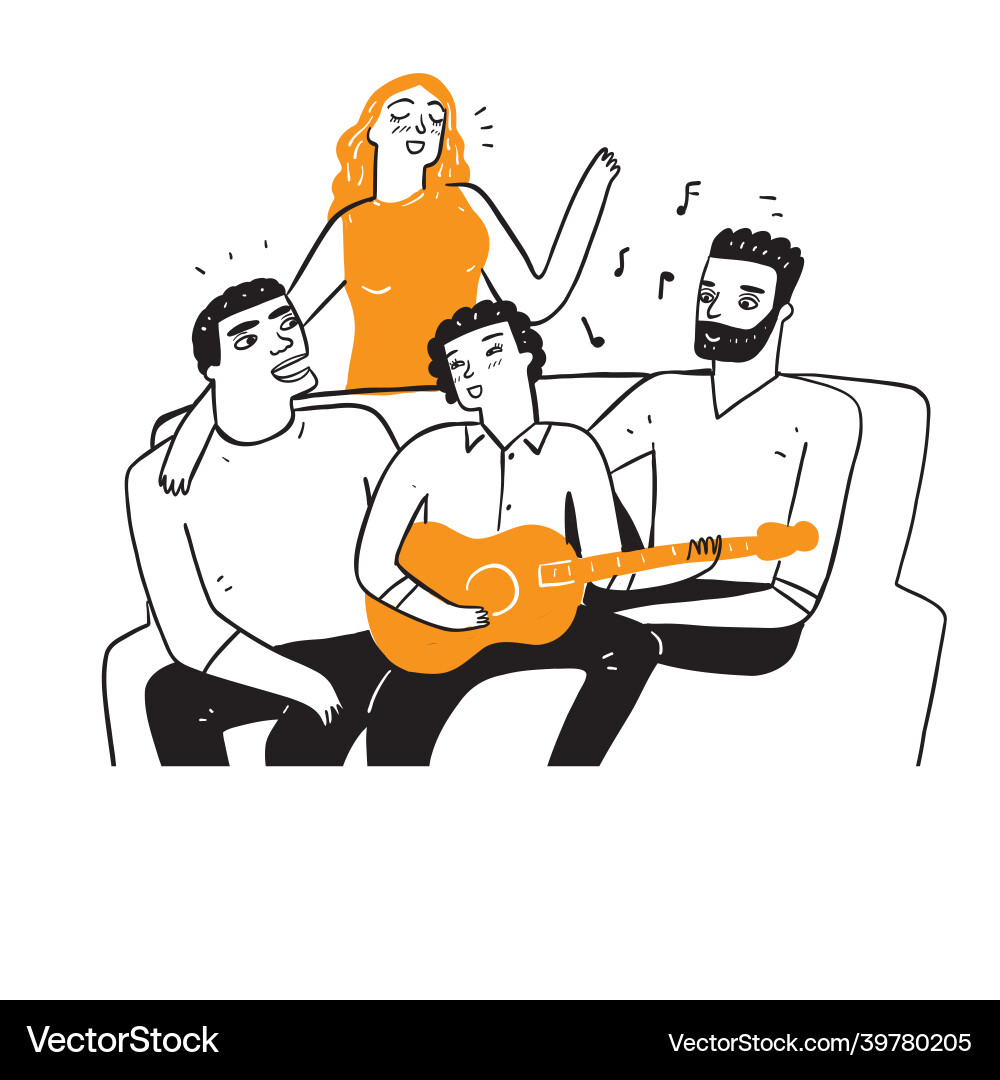 Best friends or homosexuals are singing Best friends or homosexuals are singing vector image