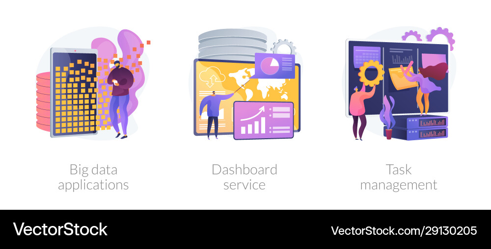 Big data analysis and tools concept Big data analysis and tools concept vector image