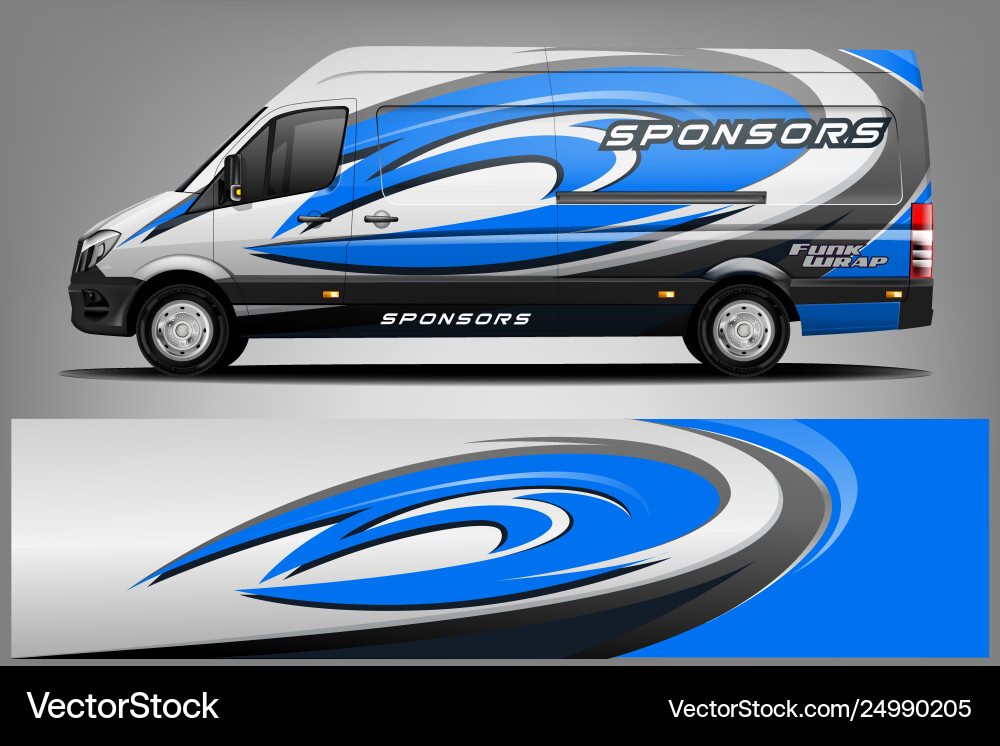 Dynamic Car Wrap - Speed & Motion Vector Image