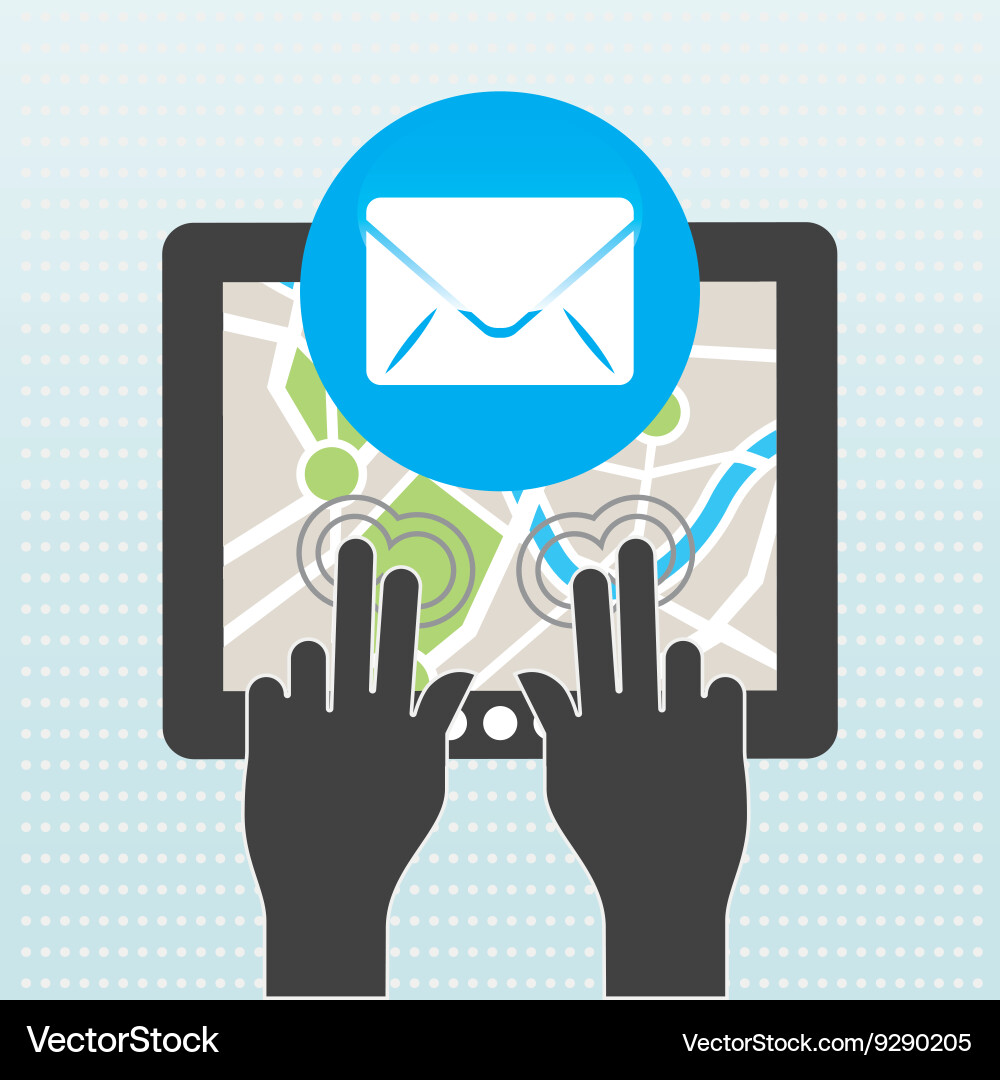 Global positioning system design vector image