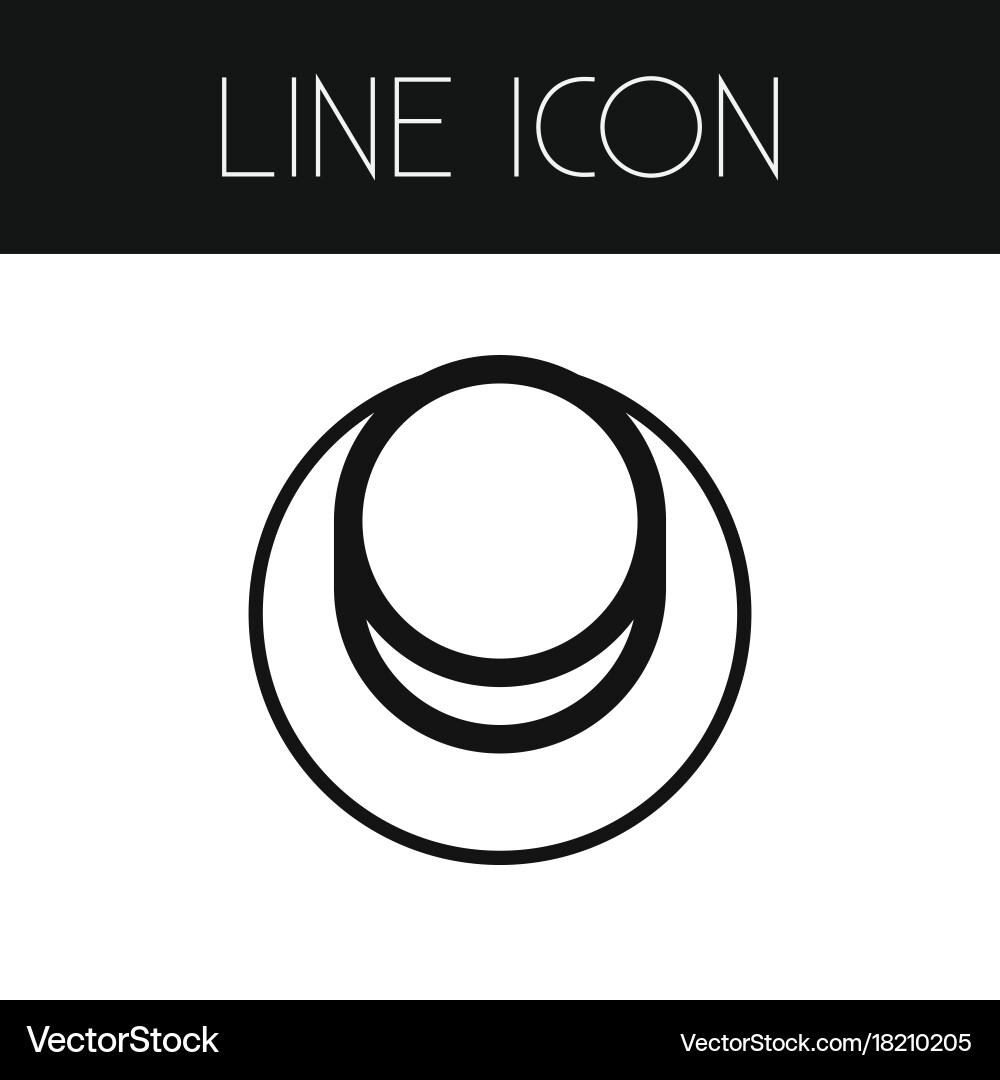 Isolated knob outline click element can vector image