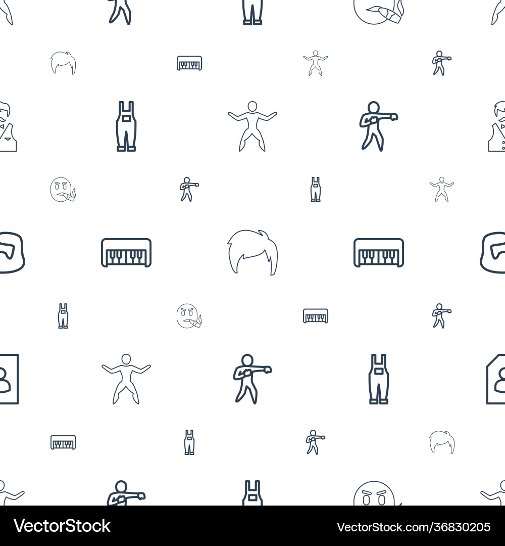 Man icons pattern seamless white background Vector Image