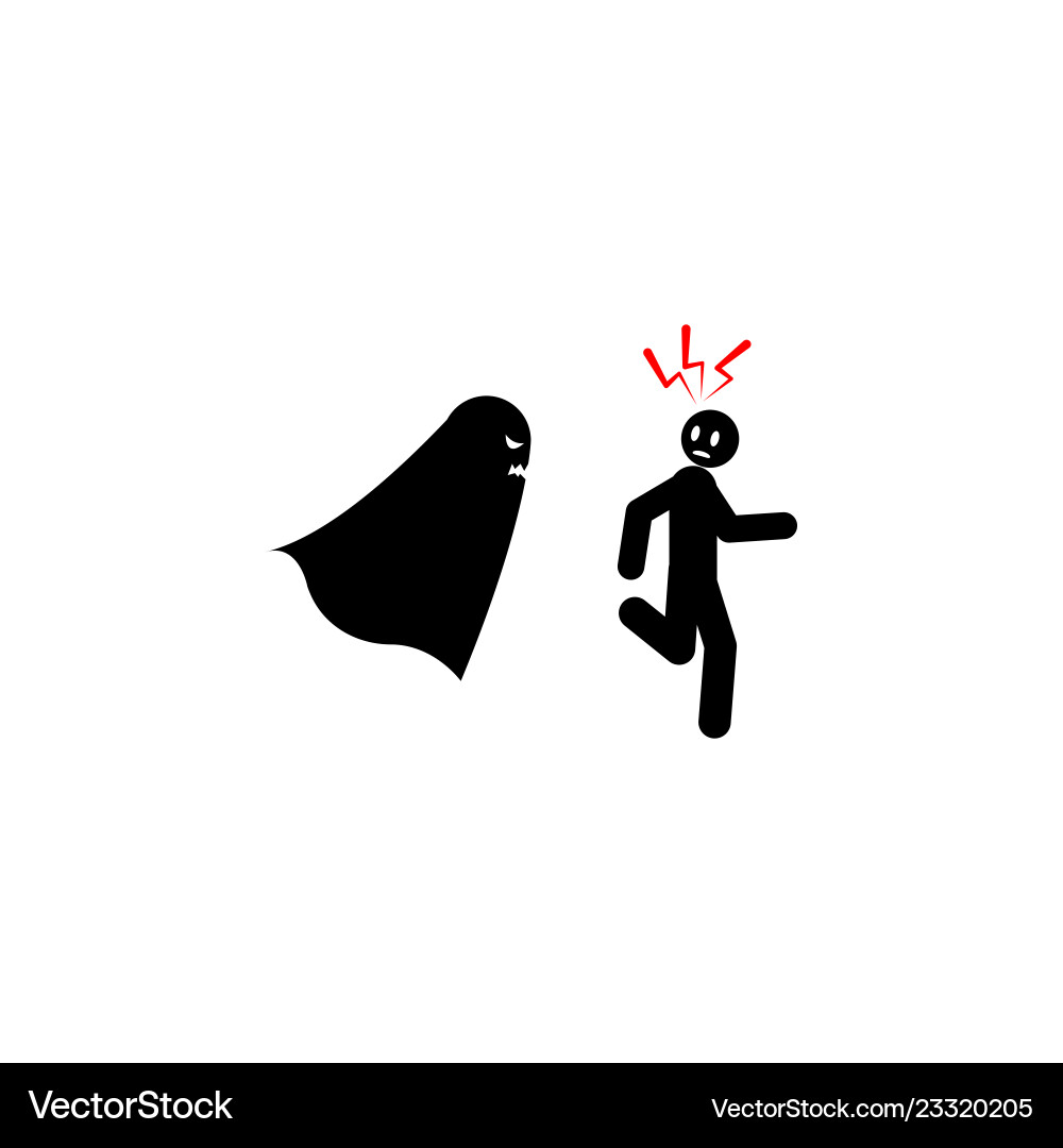 Phasmophobia fear icon on white background can Phasmophobia fear icon on white background can vector image
