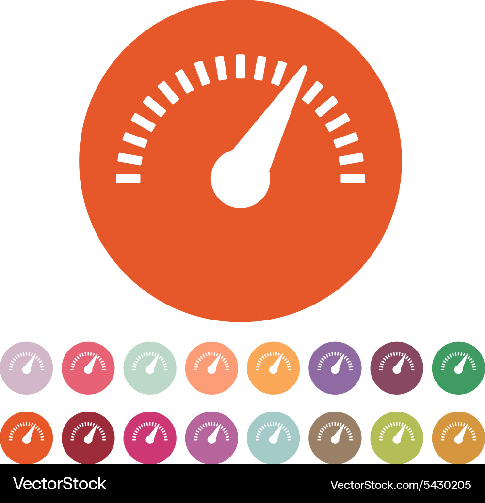 Tachometer speedometer and indicator icon Vector Image