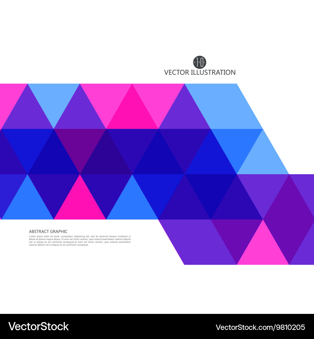 Triangular composition of abstract graphics vector image