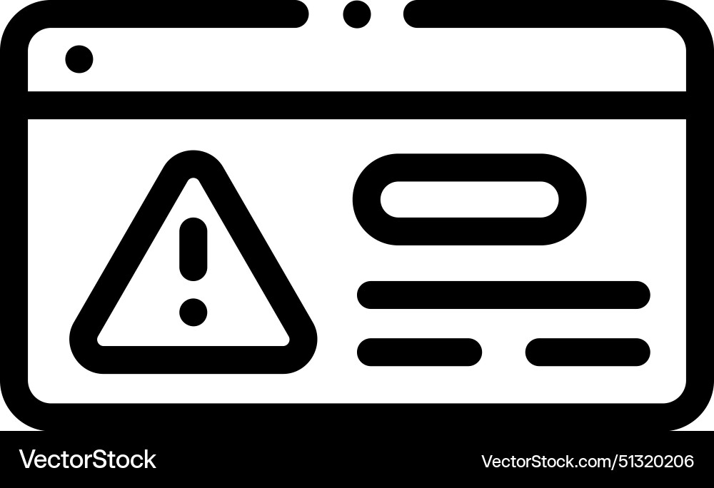 Alert icon thin linear style design isolated Alert icon thin linear style design isolated Vector Image