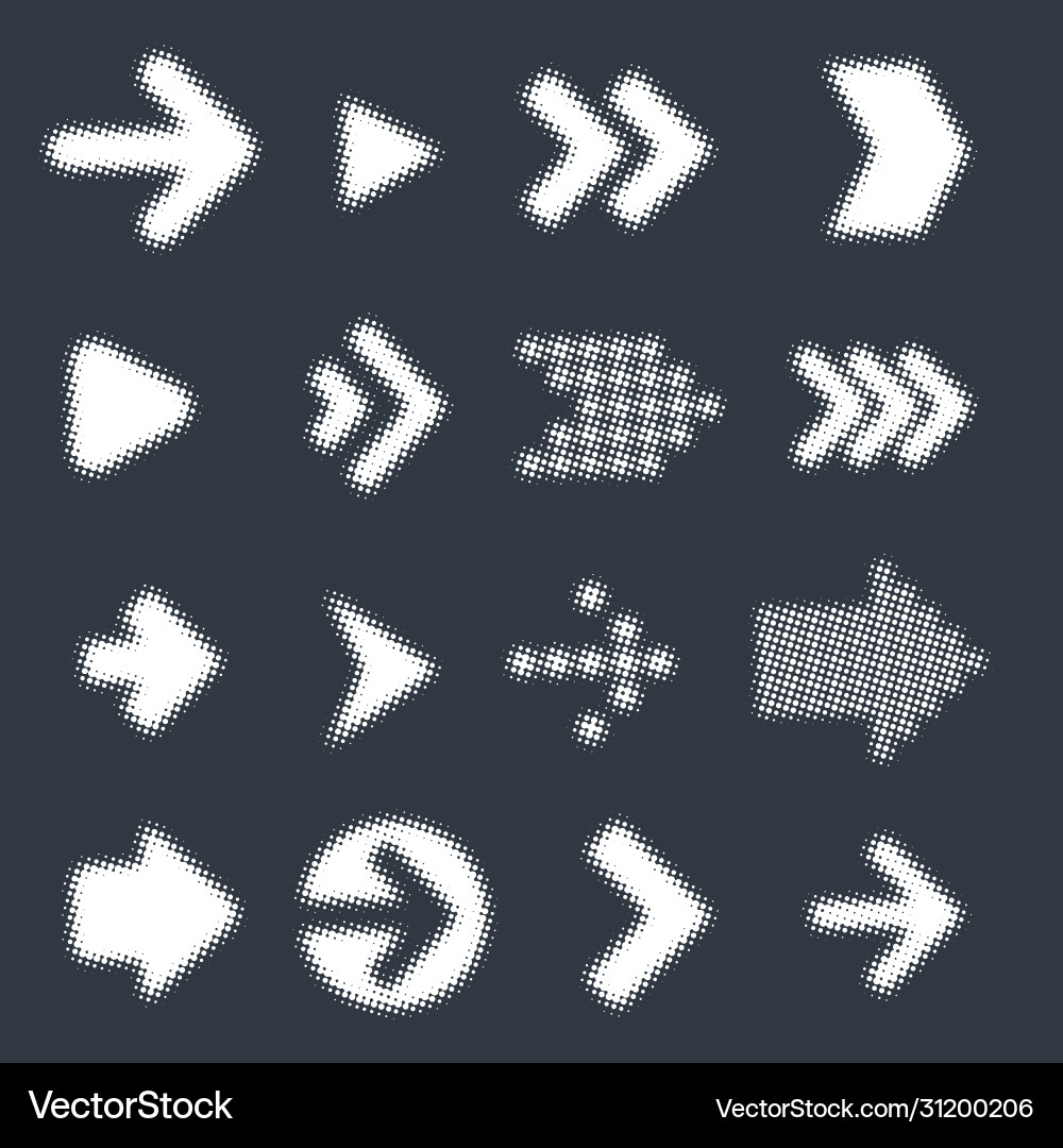Arrow icon set vector image