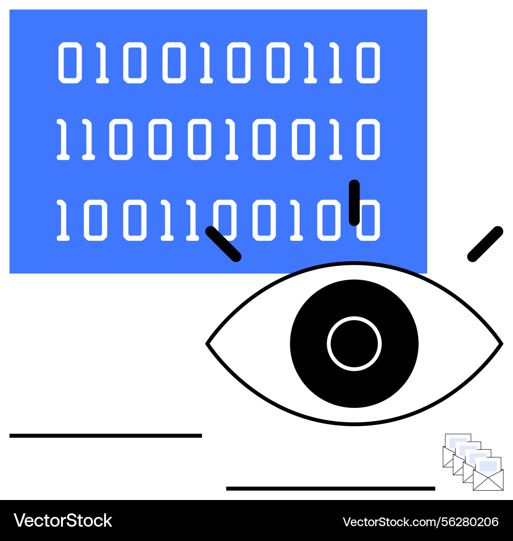 Binary code analysis and data visualization Binary code analysis and data visualization Vector Image