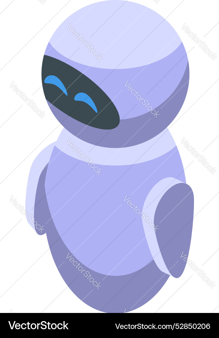 Chatbot smiling with eyes closed is showing Chatbot smiling with eyes closed is showing vector image