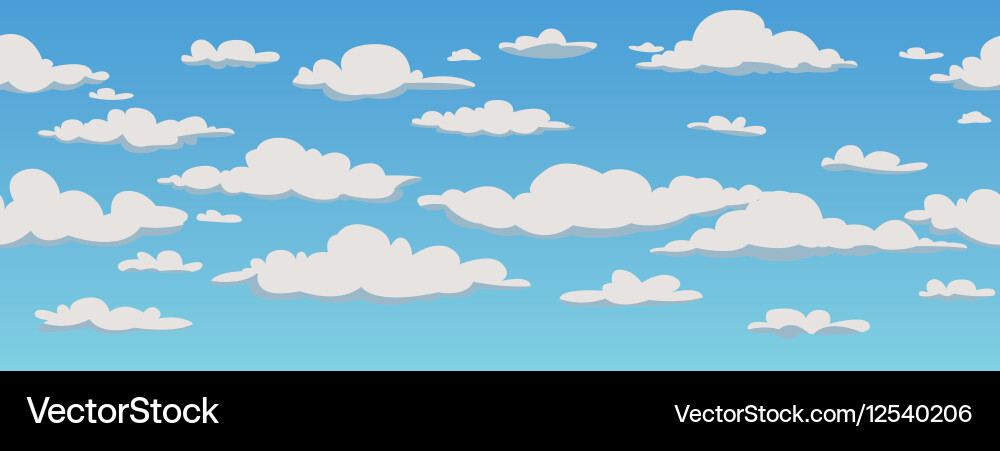Clouds seamless pattern background vector image