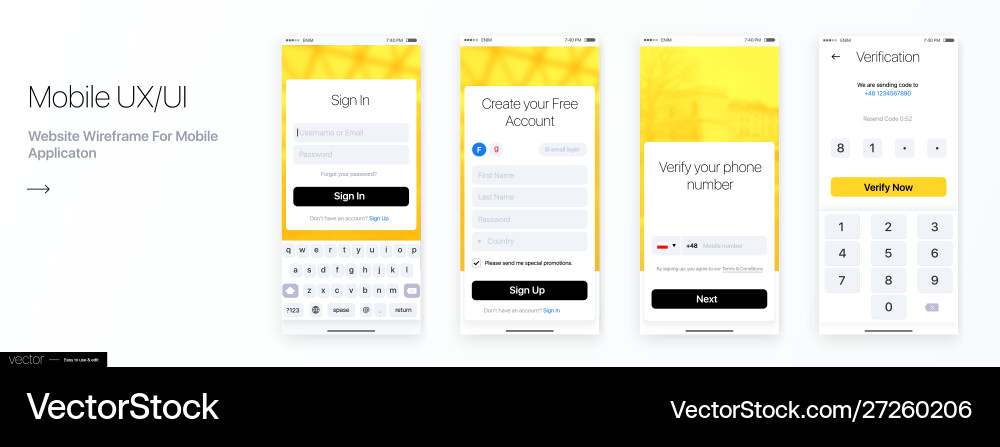 Design mobile Anwendung ui ux set Design mobile Anwendung ui ux set vektorbild