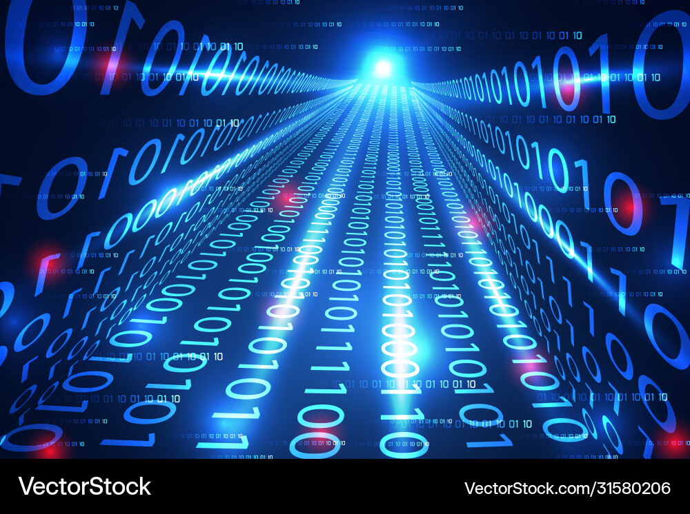 Digital Code Stream vector image