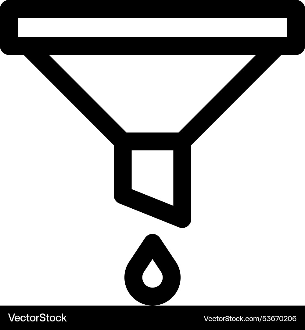Filter icon thin linear style design isolated vector image