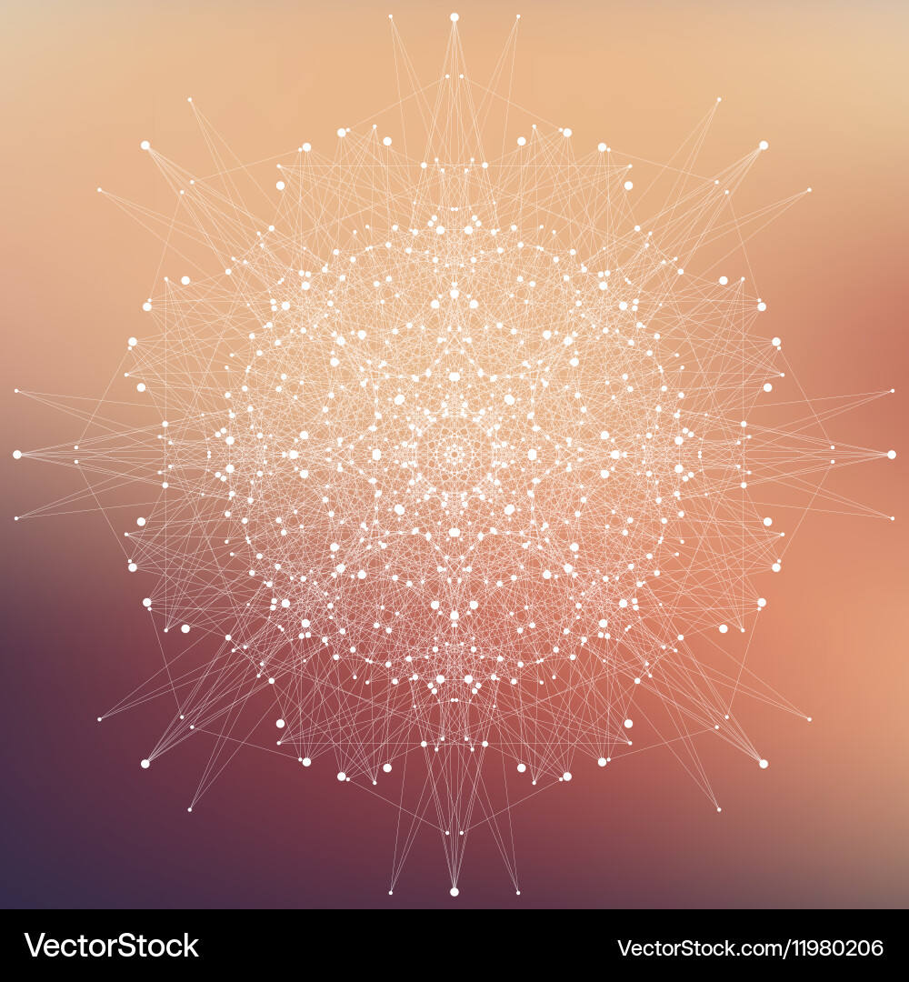 Fractal element with compounds lines and dots big Fractal element with compounds lines and dots big vector image