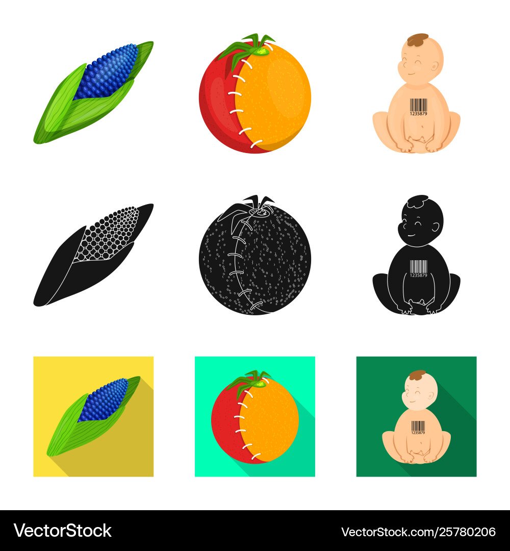 Isolated object test and synthetic logo set Isolated object test and synthetic logo set vector image