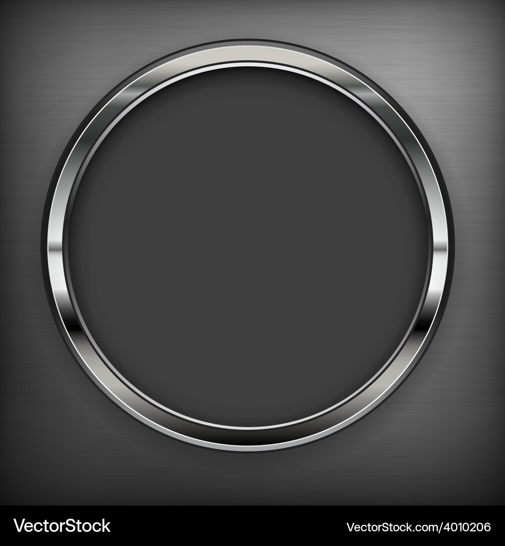 Metallic Circle Elements Vector Image