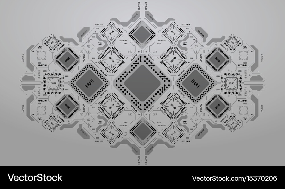 Modern background with futuristic user interface Vector Image