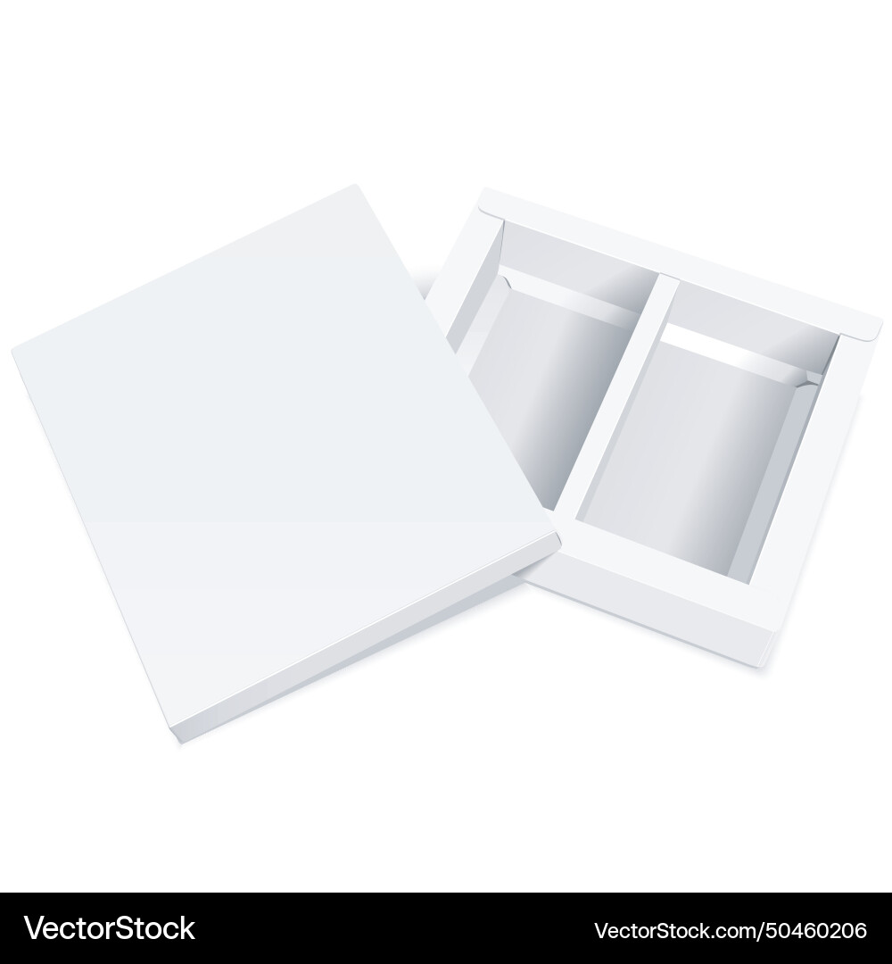 Open empty blank box vector image