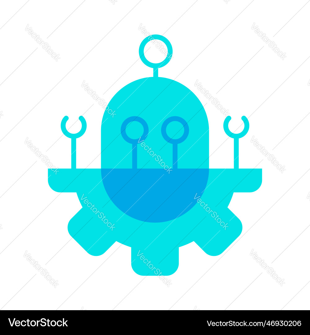 Robot system automation icon vector image