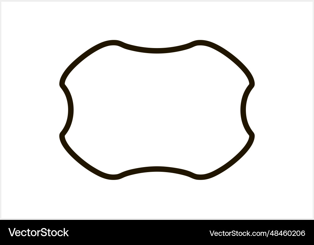 Sketch badge icon isolated frame border Vector Image
