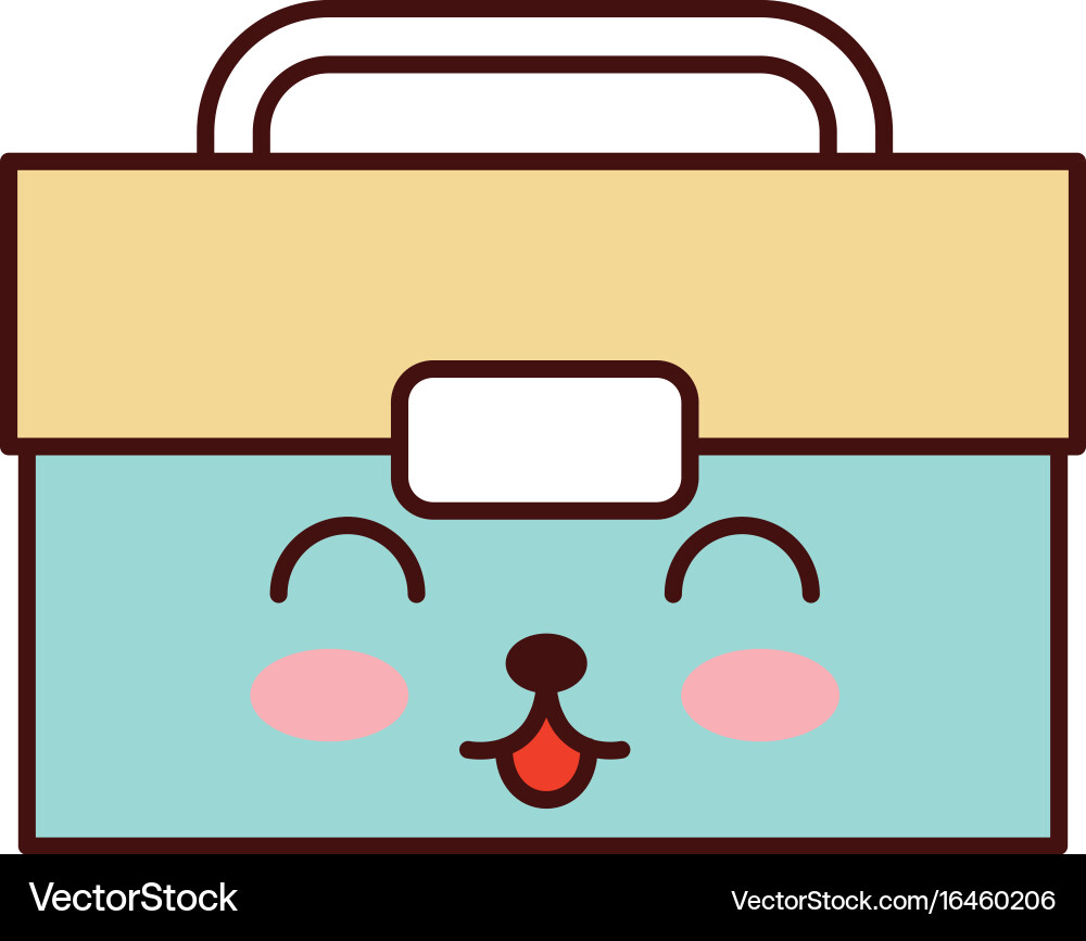 Tool box kawaii character Vector Image
